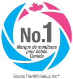 No.1 Marque de moniteurs pour bébés Canada. Source: The NPD Group, Inc