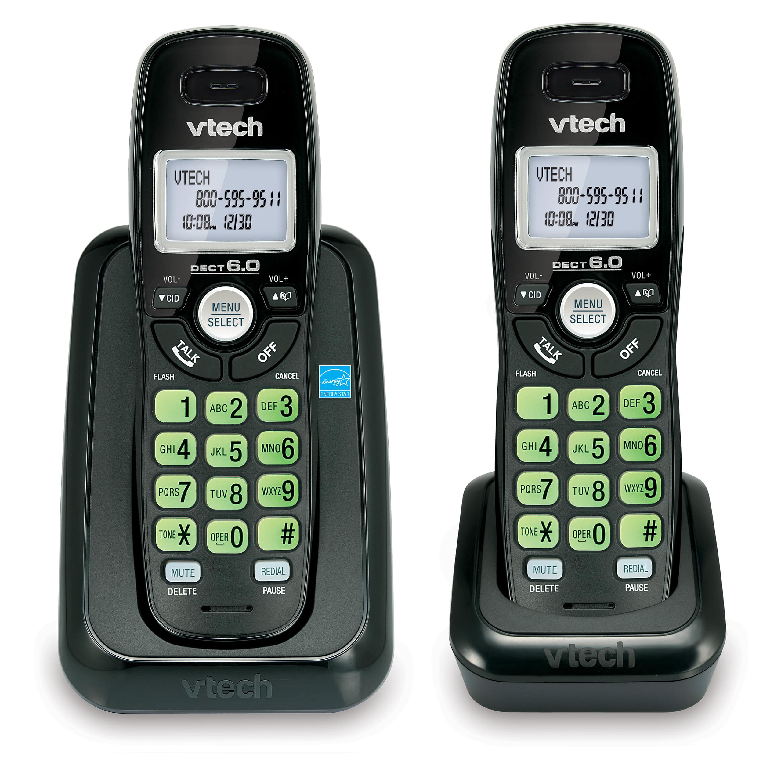 Téléphone sans fil à 2 combinés avec afficheur/afficheur de l’appel en attente