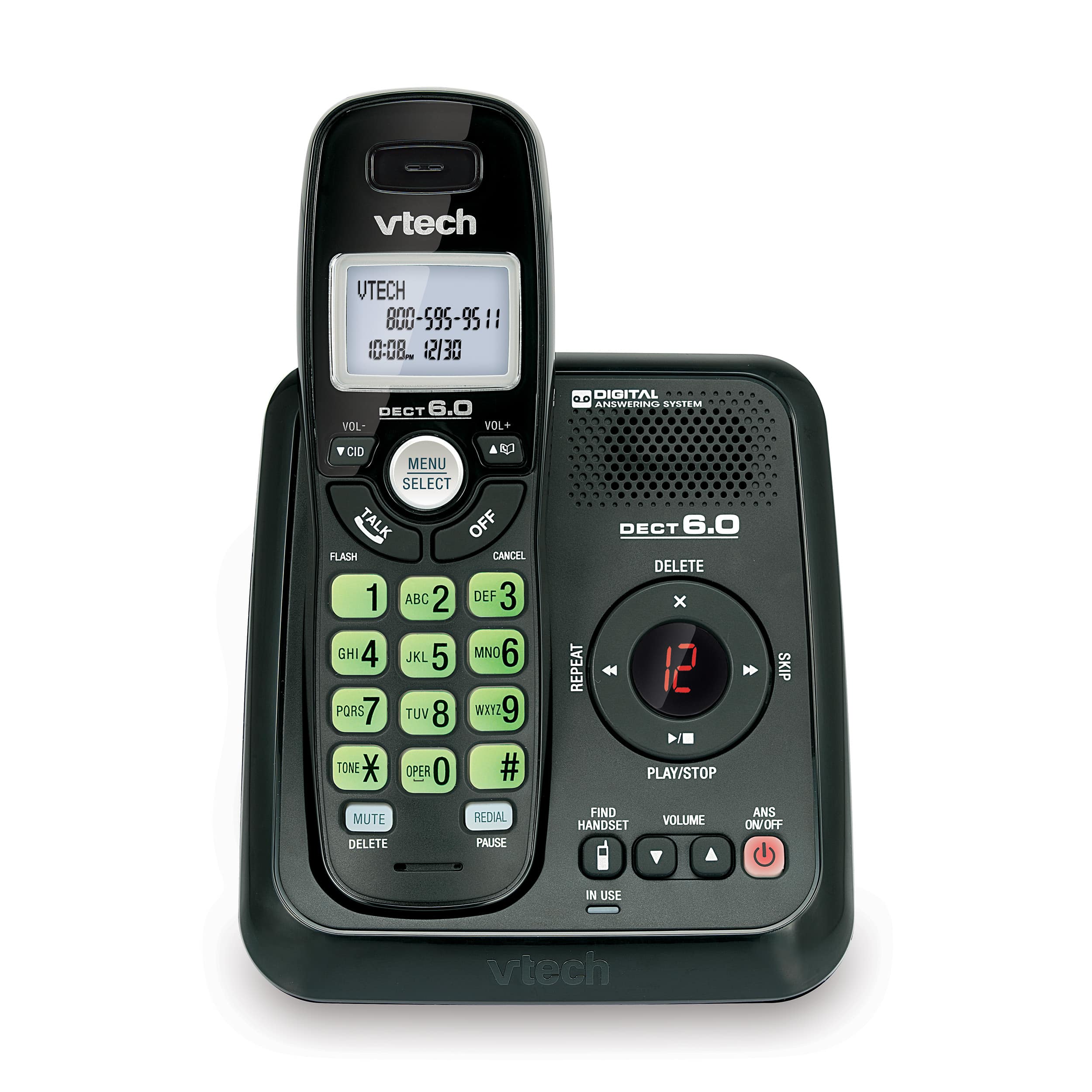 VTech 3-Handset CS6124-3 Cordless Home Phone Answering System ID Call Waiting 