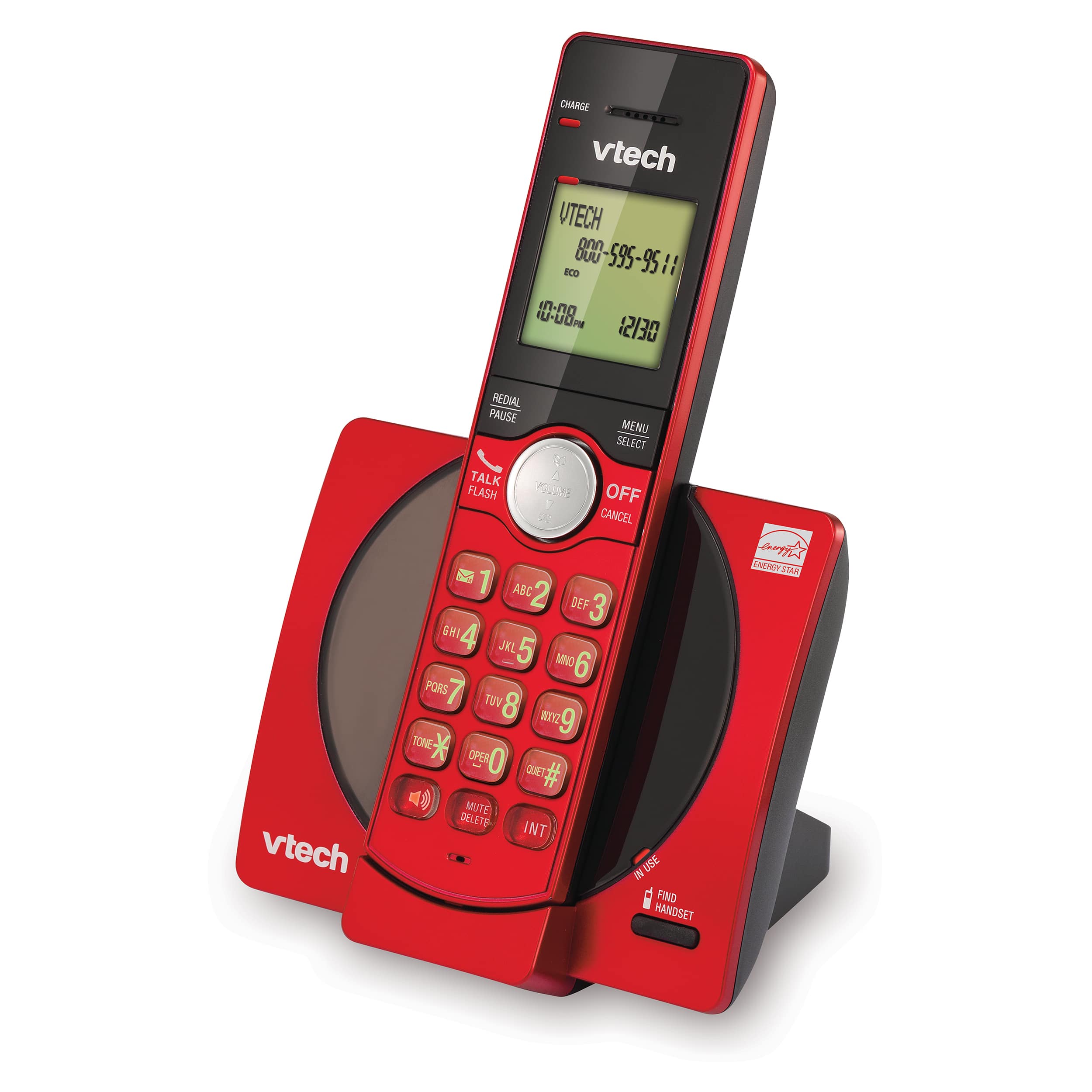 Red VTech CS6919-16 DECT 6.0 Expandable Cordless Phone with Caller ID and Handset Speakerphone