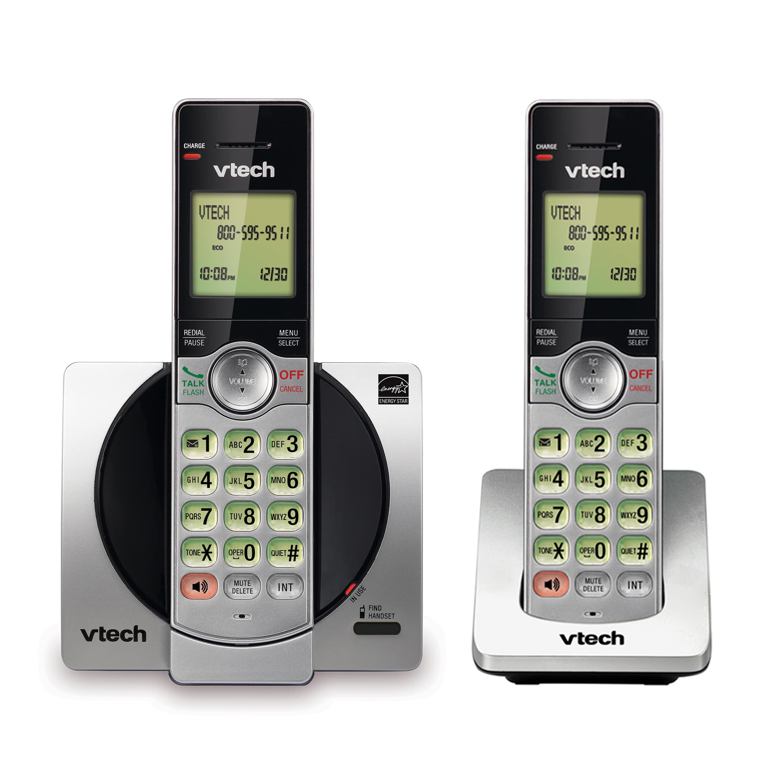 2 Handset Cordless Phone with Caller ID/Call Waiting