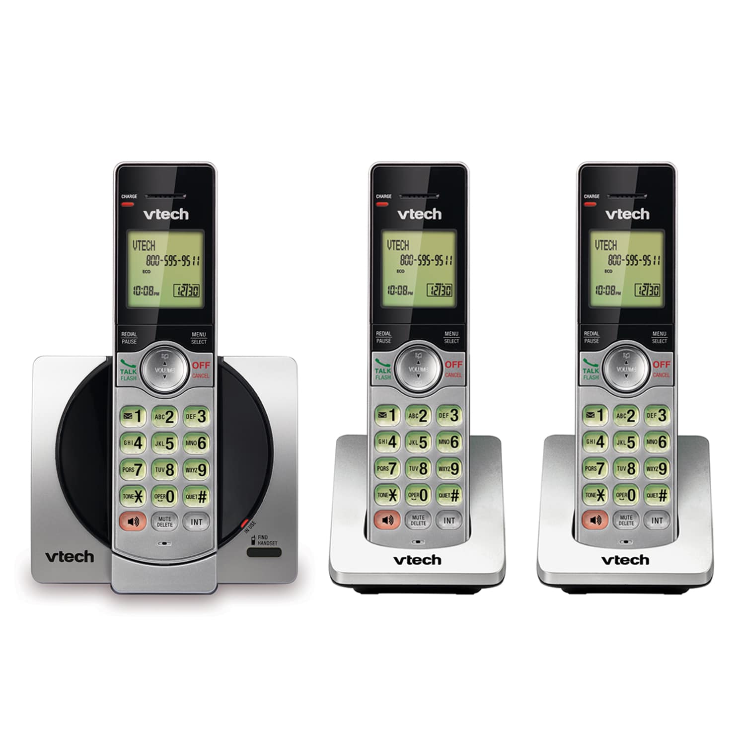 Telephone sans fil a 3 combines avec afficheur/afficheur de l’appel en attente