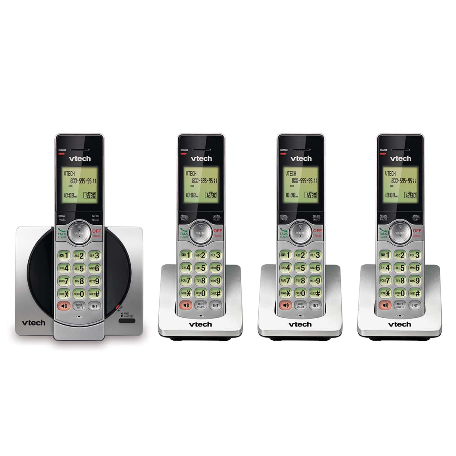 Telephone sans fil a 4 combines avec afficheur/afficheur de l’appel en attente