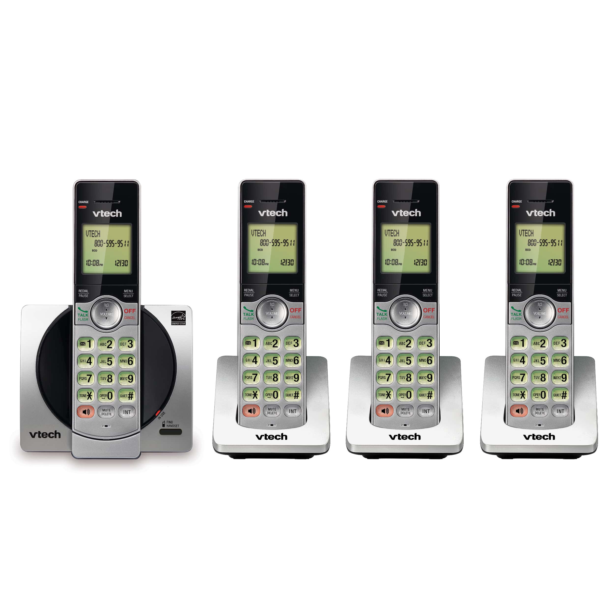 Telephone sans fil a 4 combines avec afficheur/afficheur de l’appel en attente