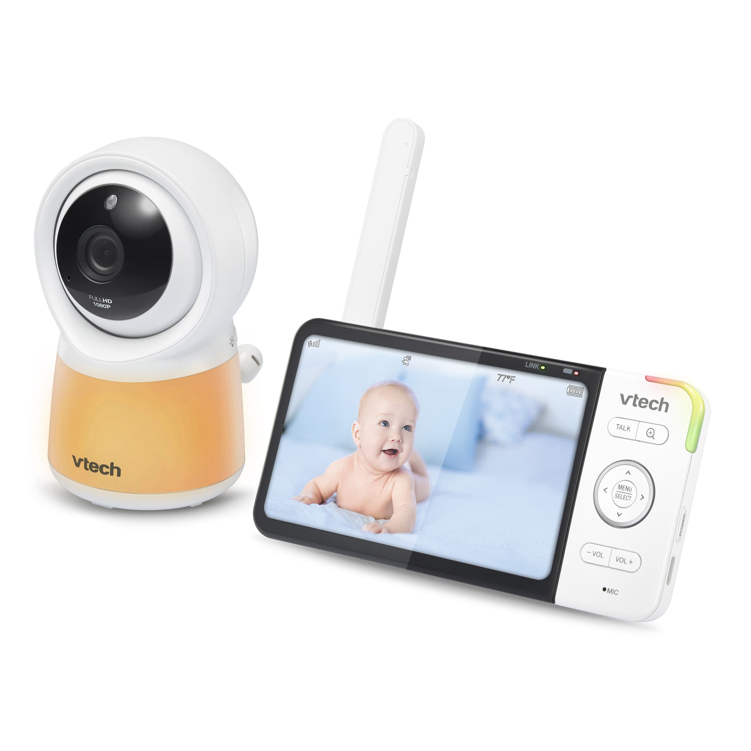 Wi-Fi Remote Access Video Baby Monitor with 5" display and 1080p HD Display, Built-in night light