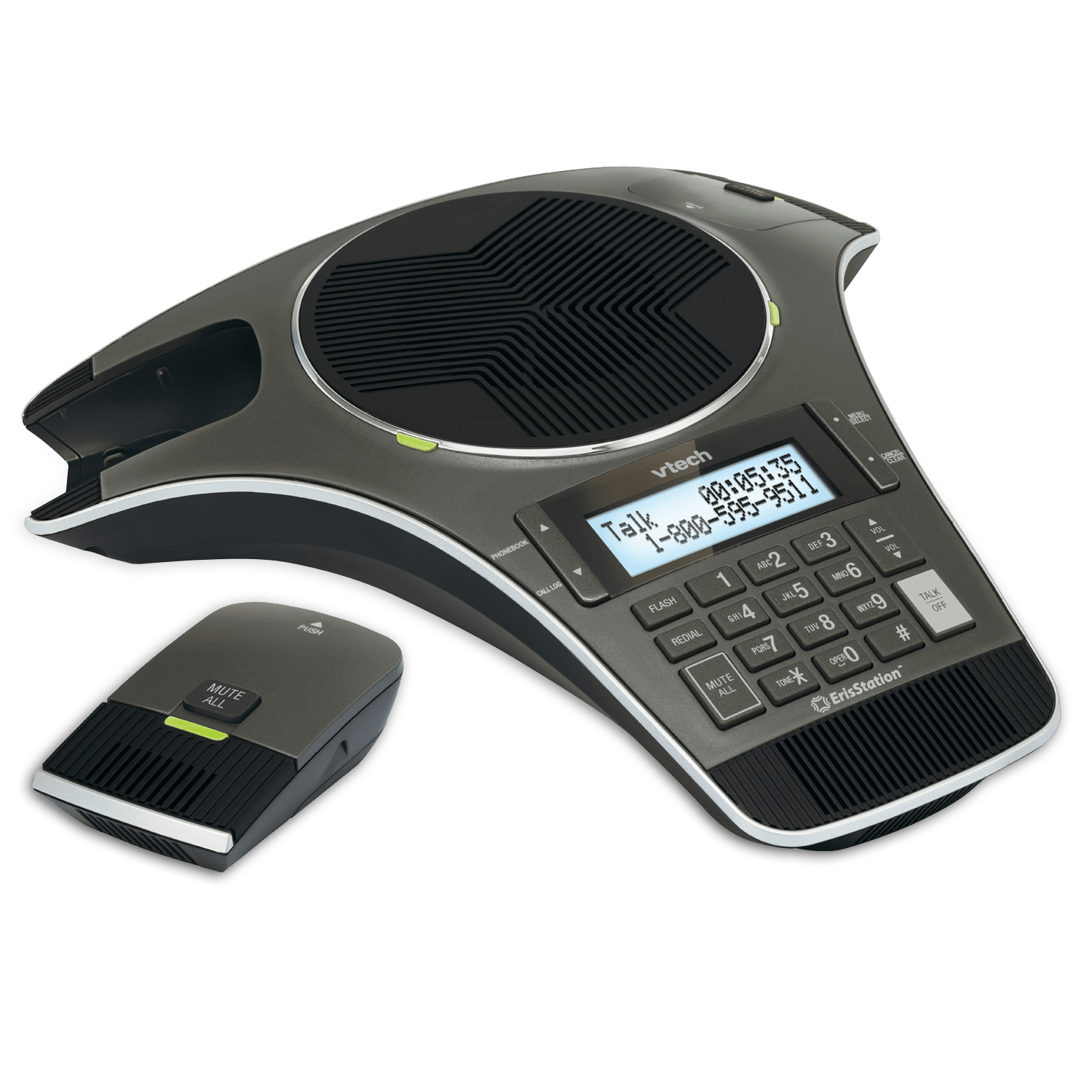 ErisStation® Conference Phone with Two Wireless Mics