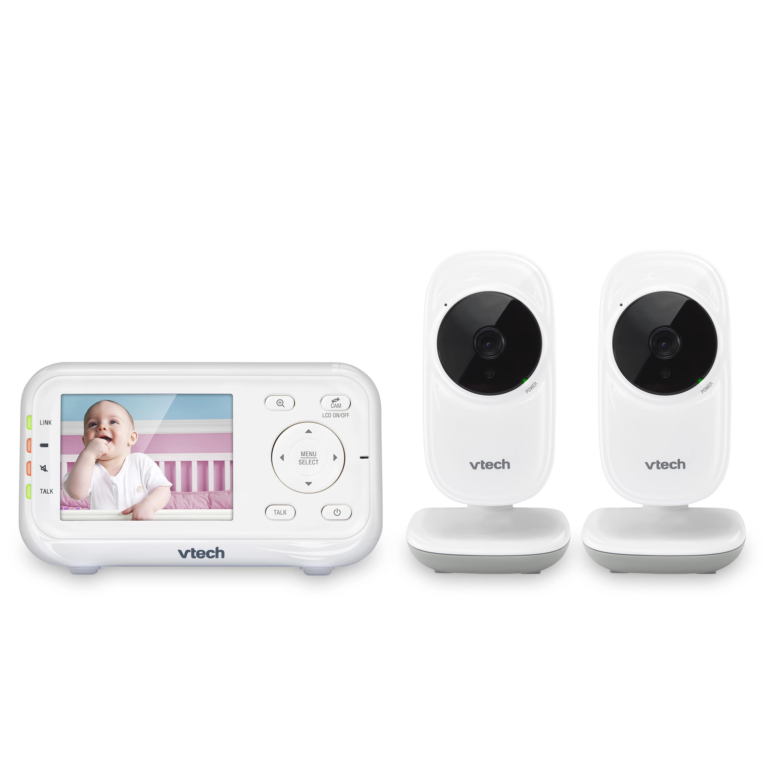 2.8" Digital Video Baby Monitor with 2 Cameras and Automatic Night Vision