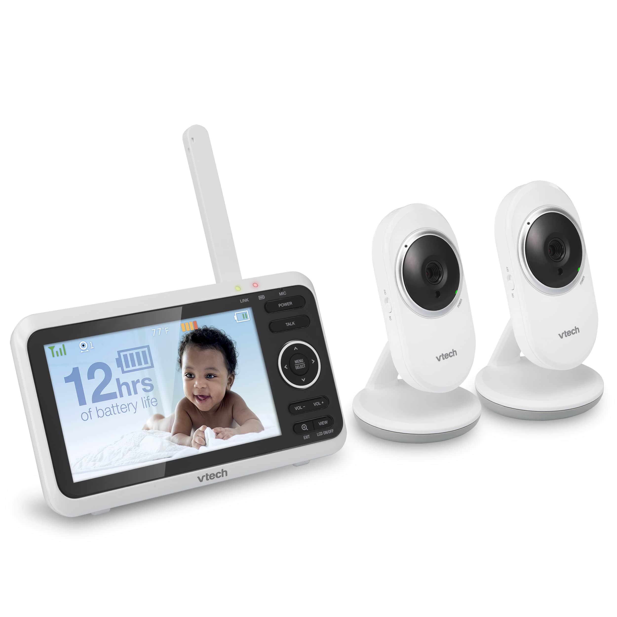 7" numérique sans fil bébé Moniteur Vidéo Audio Vision Nocturne Caméra 2 Way Intercom 