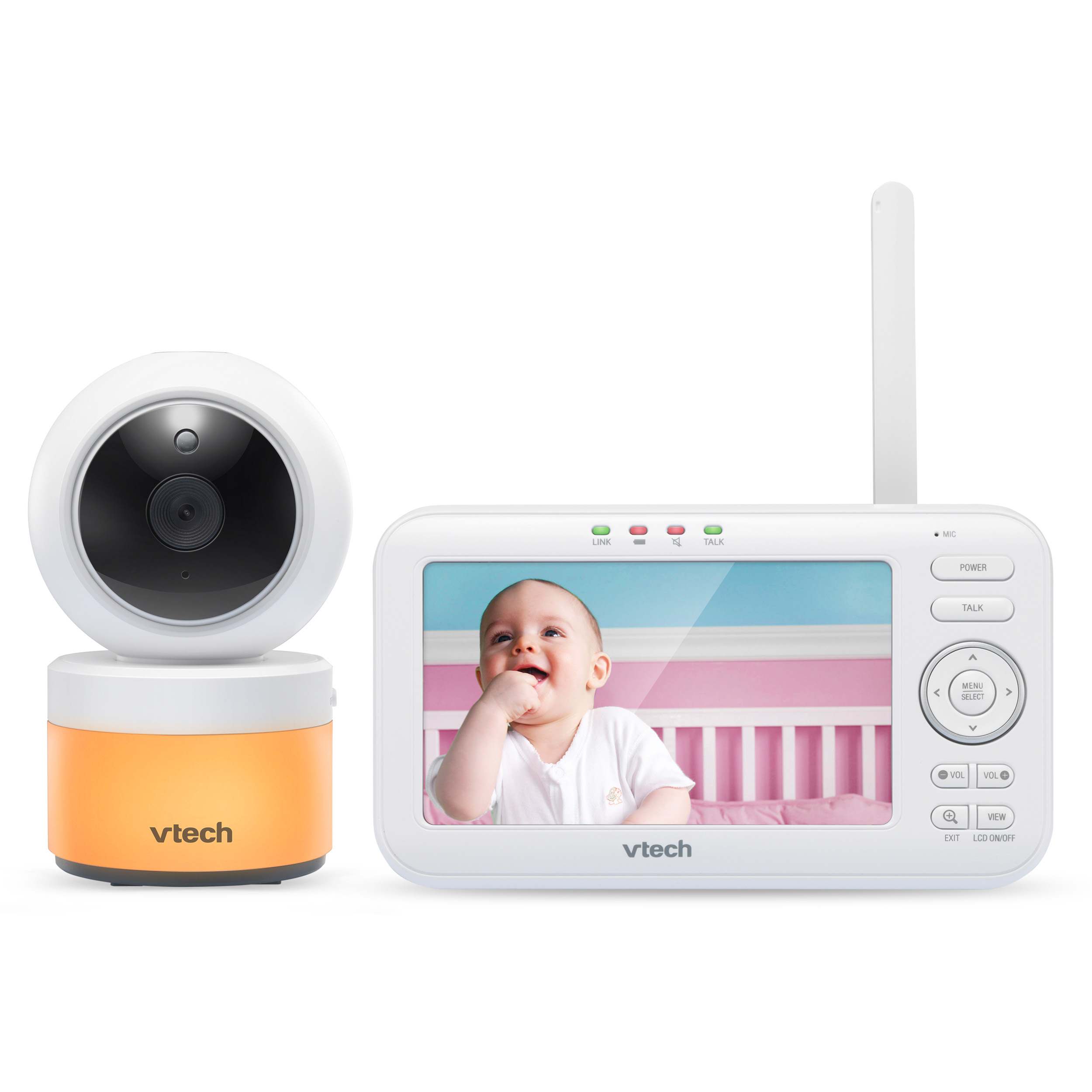 5" Digital Video Baby Monitor with Pan & Tilt Camera, Glow-on-the-ceiling light and Night Light
