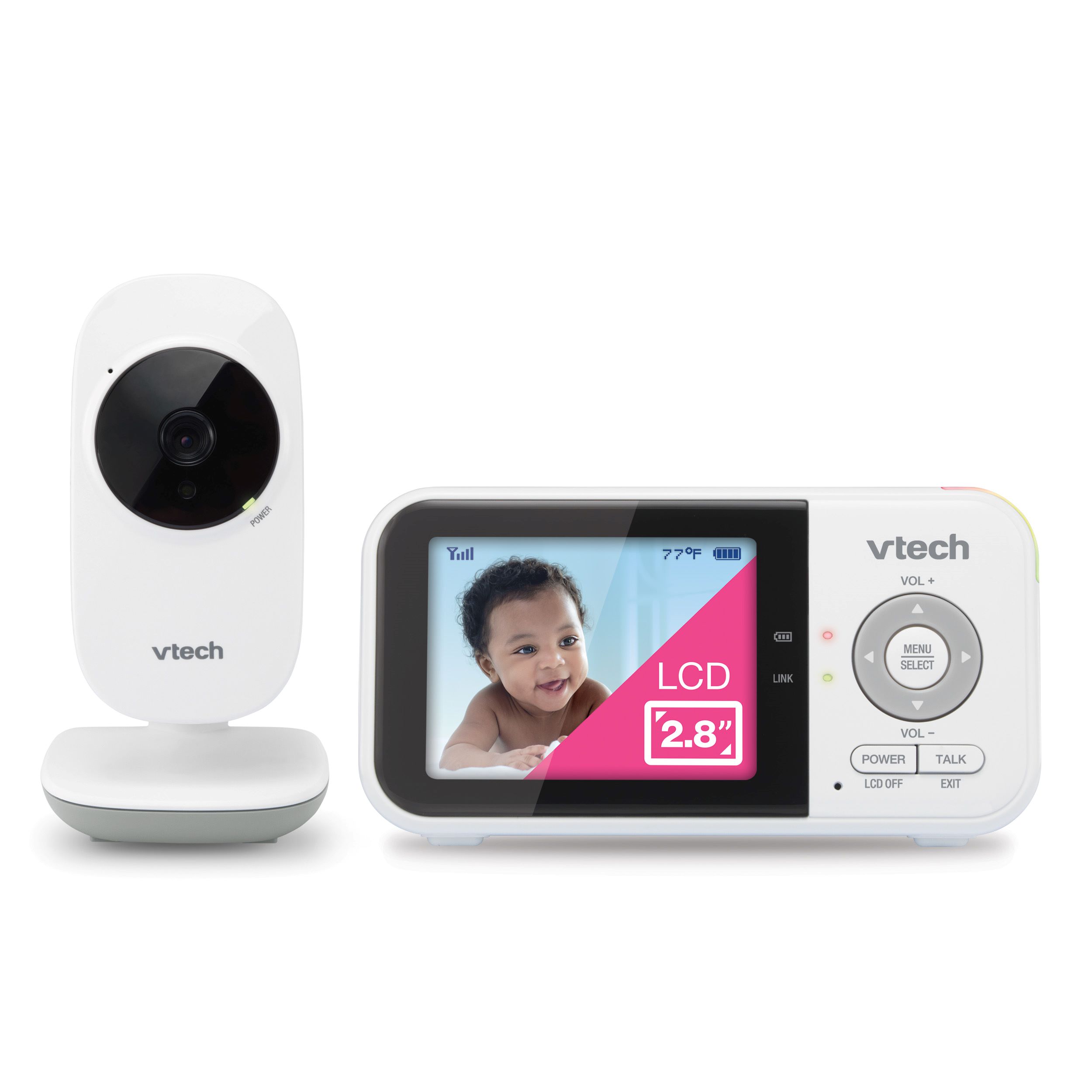 2.8" Digital Video Baby Monitor, White
